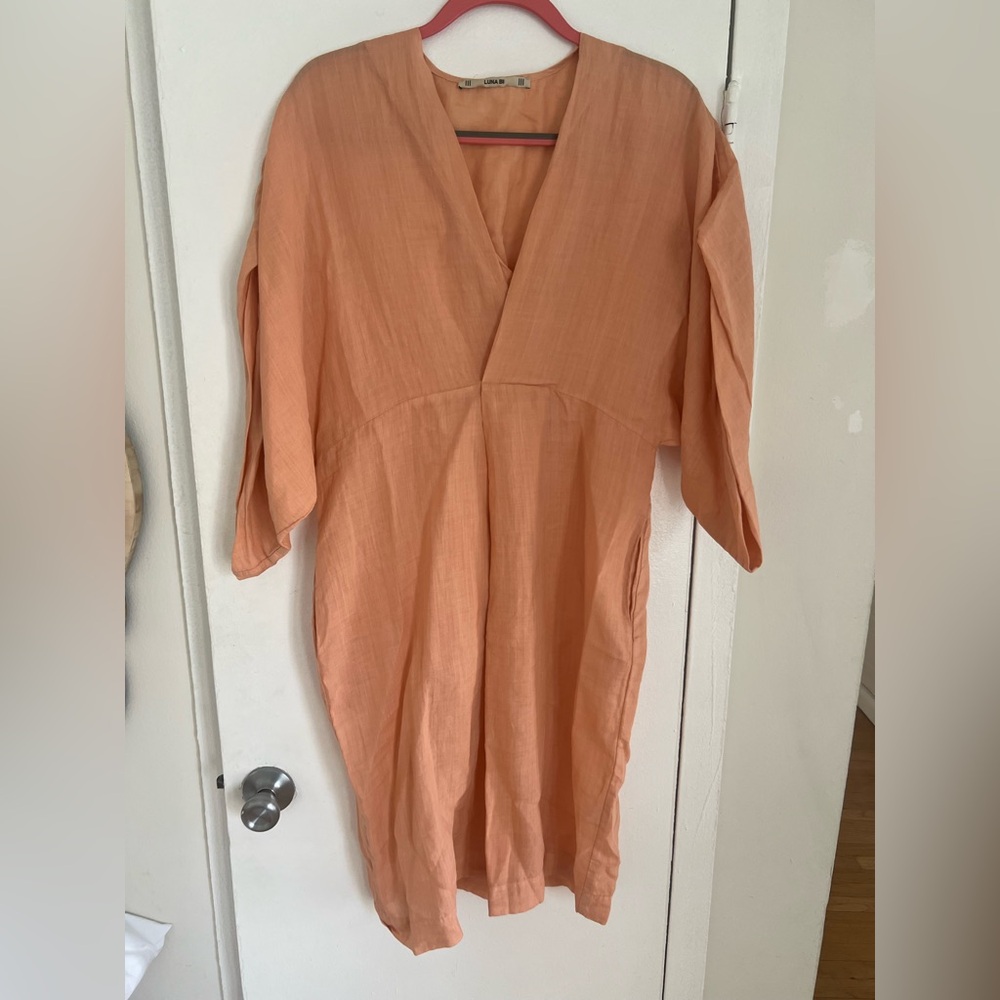 Elegant Peach Women's Dress